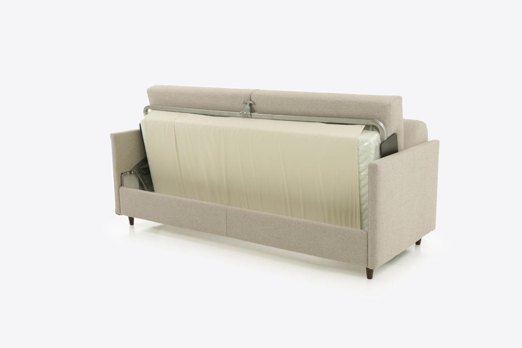 Voyager, Space-saving sofa bed, with swivel opening, removable fabric