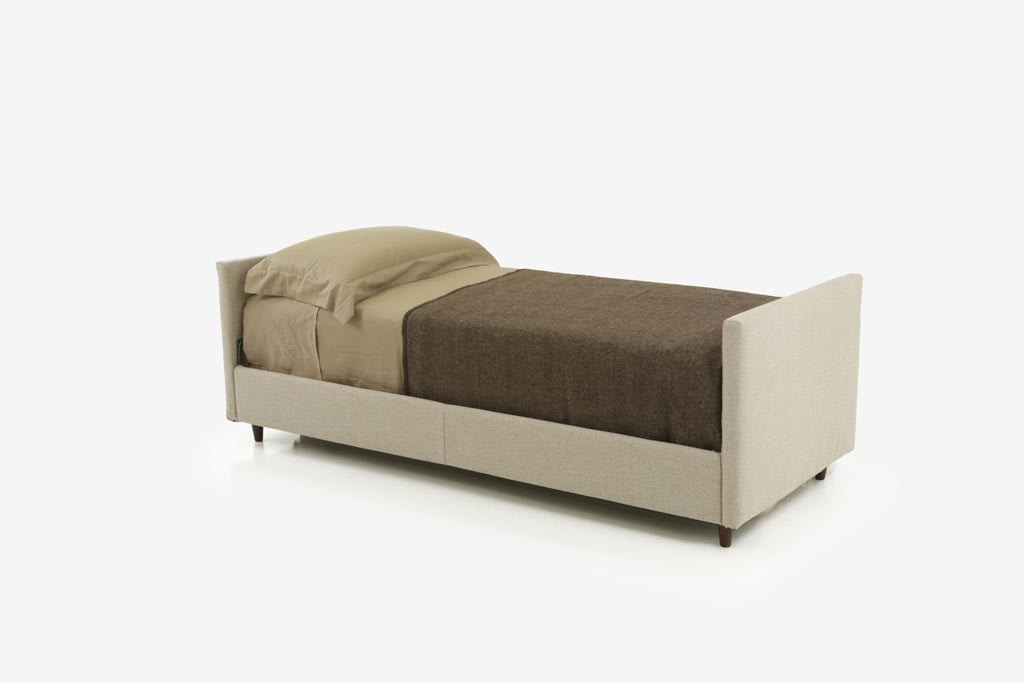 Voyager, Space-saving sofa bed, with swivel opening, removable fabric