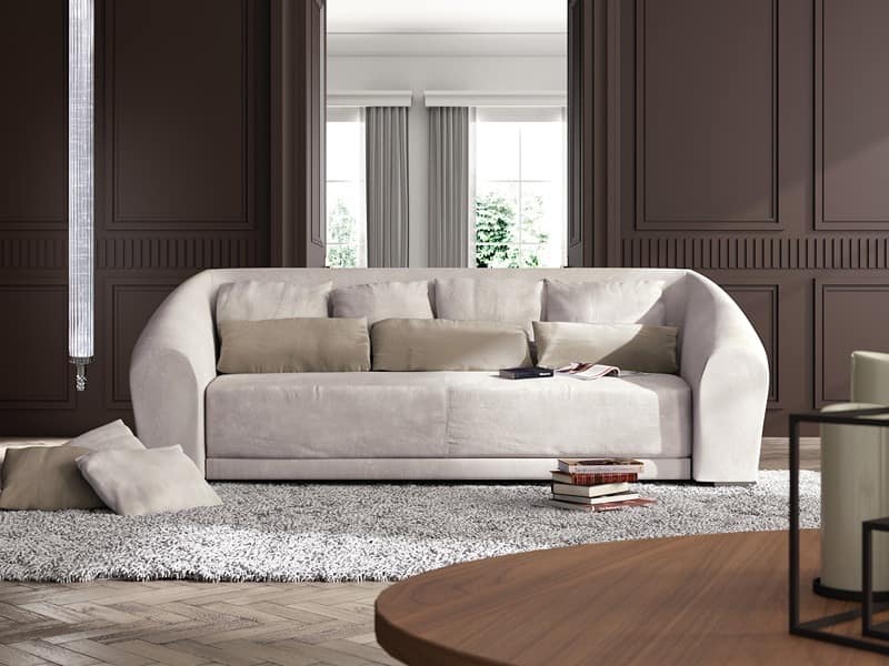 Bilbao sofa, Sofa in contemporary classic style, curved shape