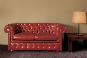 CHESTERFIELD CHESTER2P / 2 seater sofa, Tufted sofa in real leather