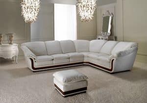 Corniche corner sofa, Corner sofa, made of genuine leather