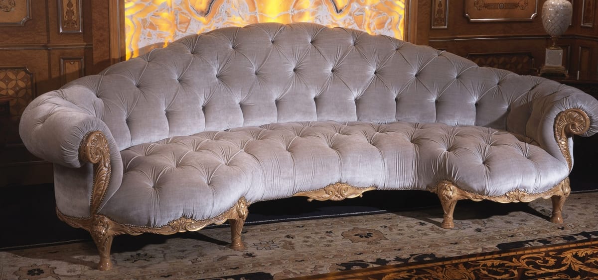 Sofa 4870, Classic style curved sofa