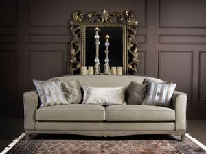 DORIAN sofa 8557L, Upholstered wooden sofa, for residential and hotel use