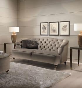 Gray, Classic sofa for waiting areas and lounges