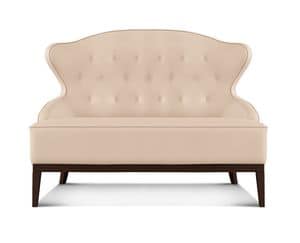 Milos divano, Leather sofa, with a classic design