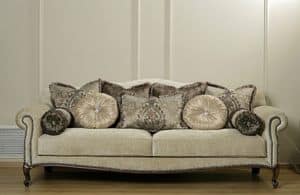 MILOS sofa 8542L, Wooden sofa stuffed with polyurethane, residential use