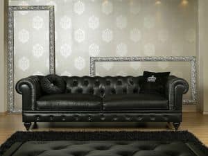 NICOLAS sofa 8555L, Classic sofa in polyurethane, available in various sizes