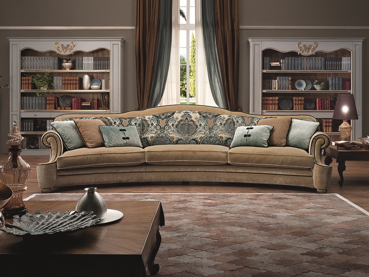 Palais Royal curved, Classic curved sofa