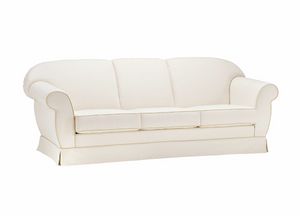 Paride, Comfortable sofa with skirt, classically styled