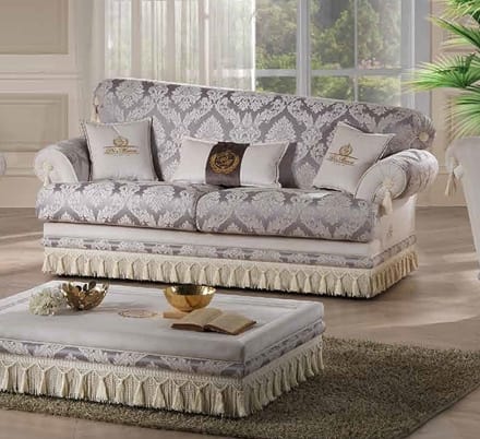 PRINCIPE, Sofa upholstered in fine fabrics