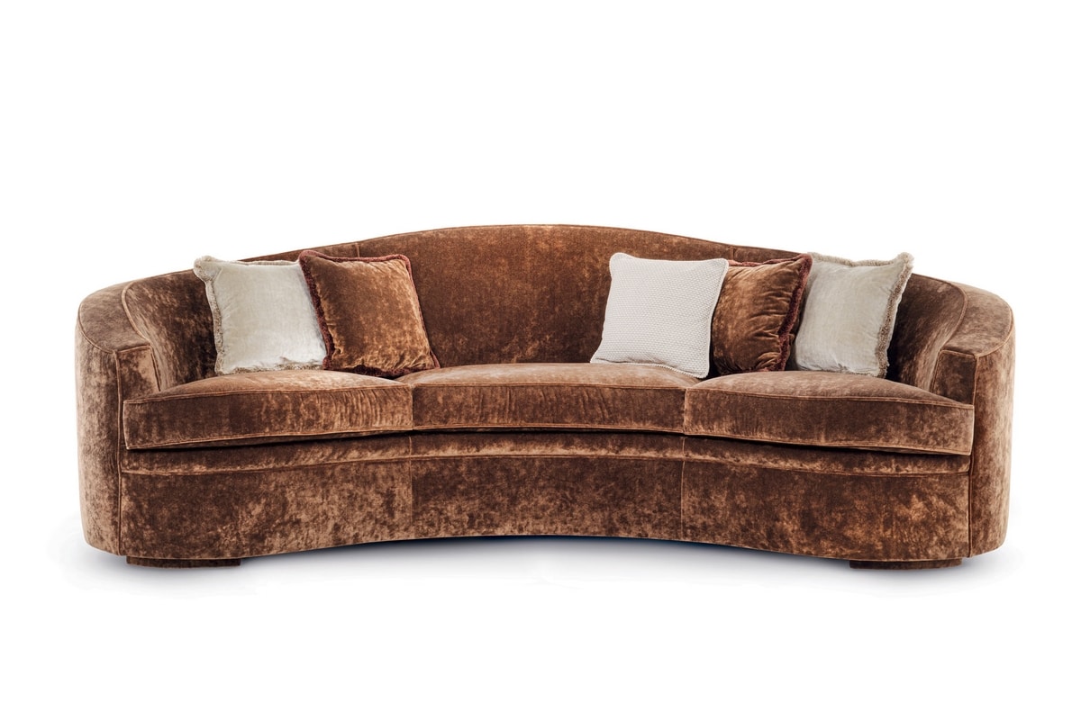 Sofa 4010, Classic sofa with rounded shapes