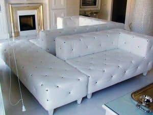 Sofa Equipe, Composition with sofa and armchair, available sofa-bed