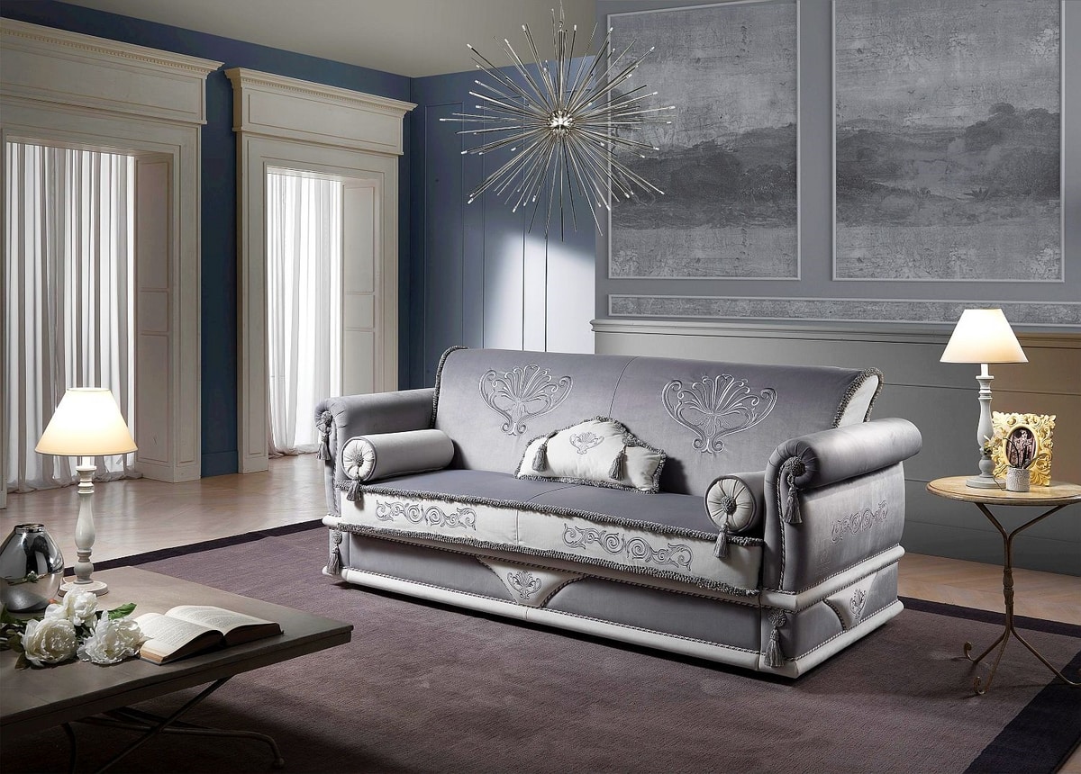 UNIQUE, Sofa with decorative cushions