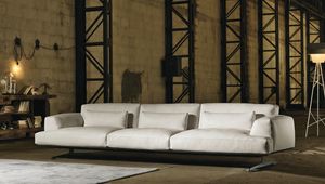Albachiara, Large sofa covered in leather