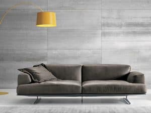 ALBACHIARA 1, 3 seater sofa covered in leather