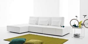 ASPRA, Design sofa, modular, square-shaped