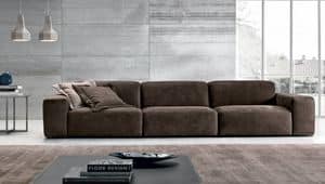 BAZAR 1, Modular sofa covered in leather