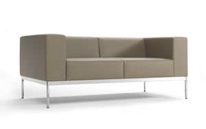 BB3 sofa, Modern sofa with steel legs, for hotels