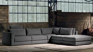 BLOW, Corner sofa with chaise longue