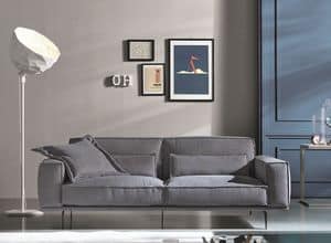 BRERA 1, 3 seater sofa, upholstered in foam and goose feather