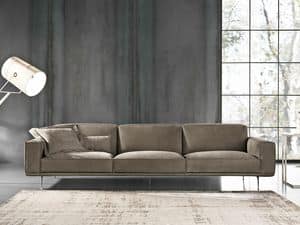 BRERA 2, 4-seater sofa, upholstered in foam and goose feather