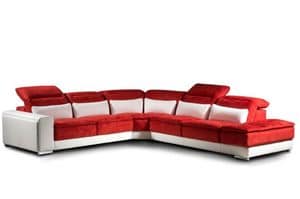 Brooklyn, Modular corner sofa with reclining mechanism