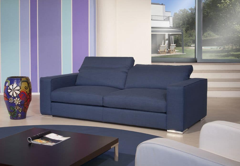 Corinto, 2-seater sofa in fabric, suitable for modern living