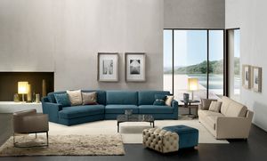 Cozy, Modular sofa with geometric volumes