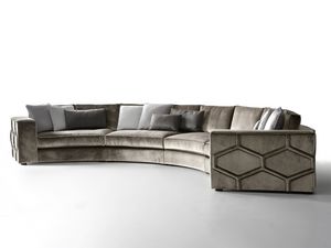 Diamond Club, Modular sofa with raised embroidery on the outsider structure