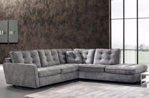 DIVA 2, Modular sofa with quilted backrest and sitting