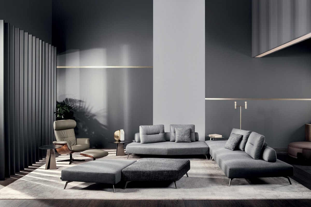 Sofa with a strong compositional dynamism IDFdesign
