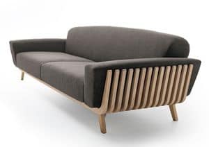 Hamper sofa, Sofa with wooden frame, for waiting rooms