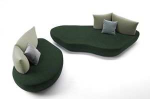 Isola, Modular sofa with sinuous and rounded lines