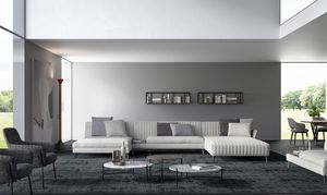 Liam, Austere and elegant comfortable modular sofa
