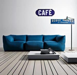 Limbo sofa, Design modular sofa in polystyrene, without rigid structure
