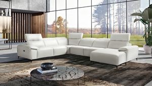 Magda, Modern sofa with reclining backrests