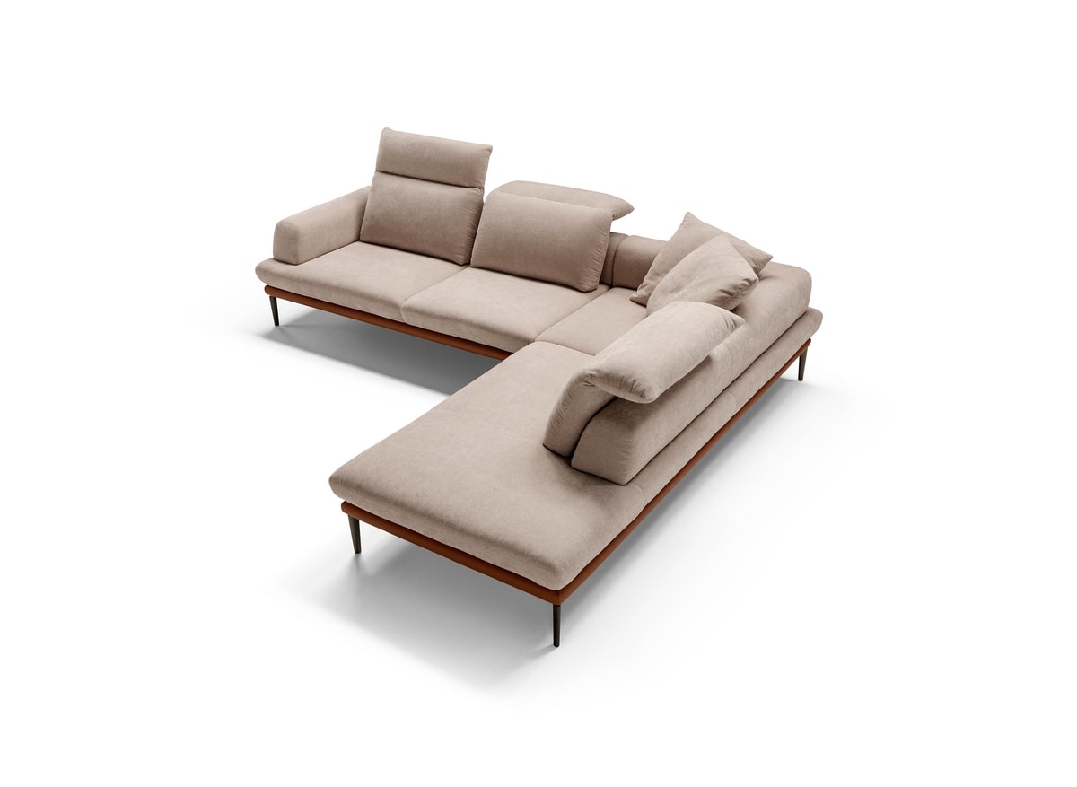 Morfeo, Elegant sofa with reclining headrests