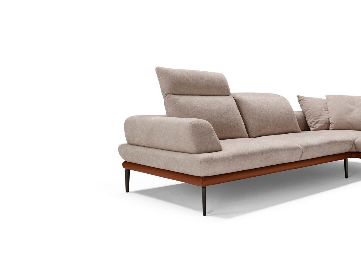 Morfeo, Elegant sofa with reclining headrests