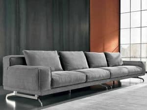NANDO 2, 4-seater sofa, wide armrests and backrest