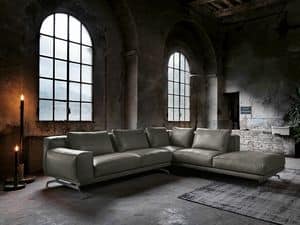 NANDO 4, Modular sofa in leather