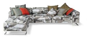 New York, Modern sofa with peninsula and fabric covering