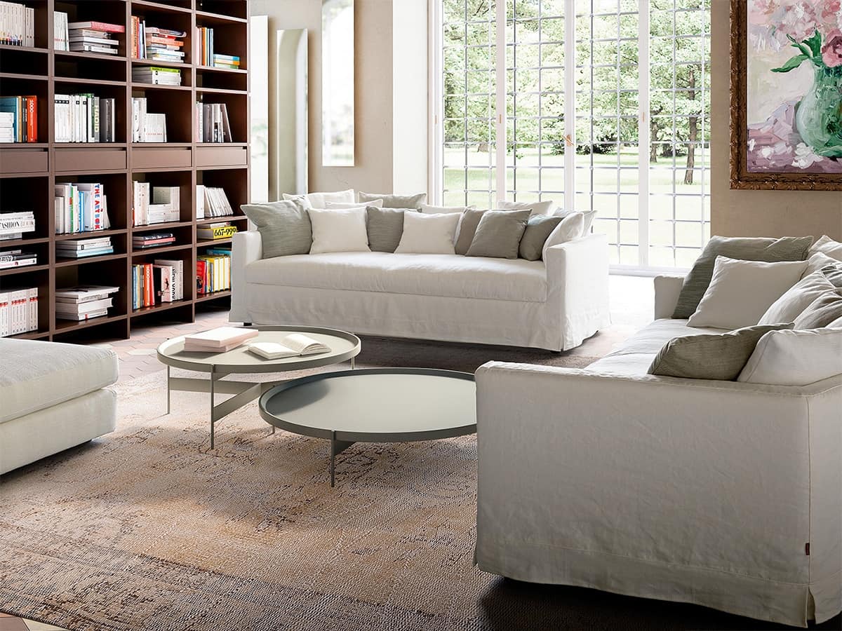 Otto, Sofa with low and slightly curved backrest