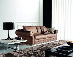 Ramon Plus, Sectional sofa, in leather or fabric
