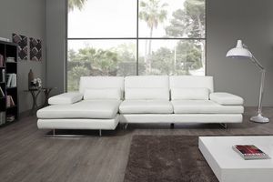Serena, Leather sofa with chaise longue and armrests