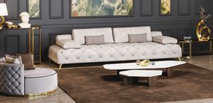 Stellar Lux sofa, Nubuck sofa with golden feet