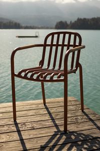 ARIA P, Outdoor chair in painted aluminium