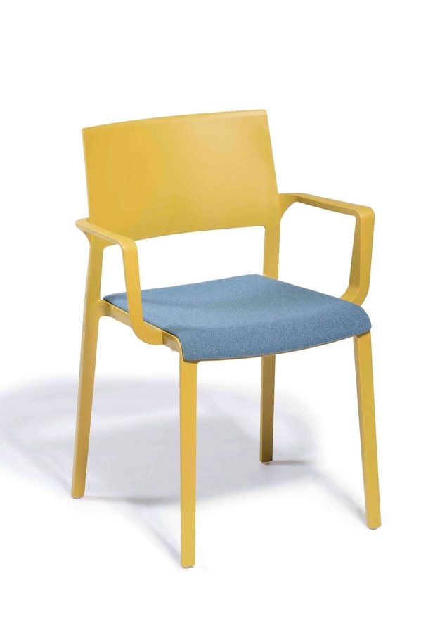 Lilibet B, Technopolymer chair with armrests