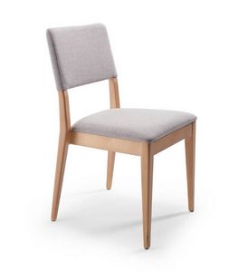 Lodi, Modern stackable chair in beech wood