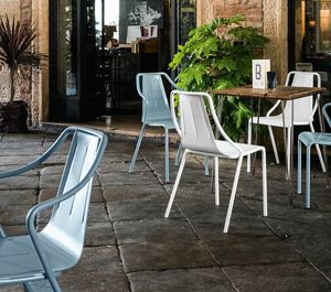 Ola, Metal chair, stackable, also for outdoors