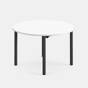 Timo D, Round table stackable horizontally or vertically